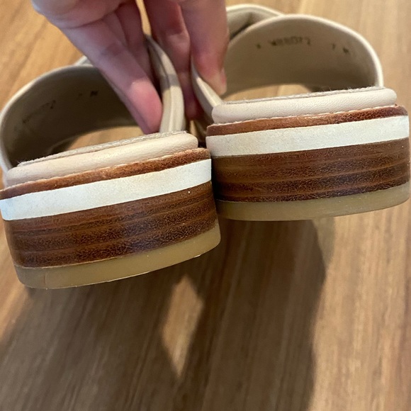 Stuart Weitzman Pufftop Slides, Bone - Picture 5 of 7